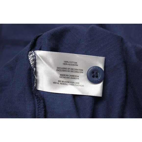 Gap men's three button long raglan sleeve blue cotton Henley M - Picture 10 of 12